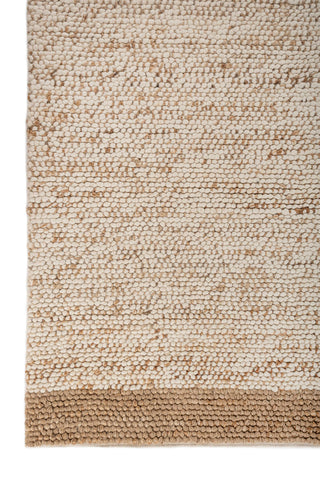 Asterlane Tan White 5X8 Feet Dhurrie 60% Jute and 40% Wool for Living Room,Bedroom,Home