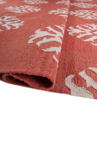 Asterlane Ribbon Red White 9X12 Feet Dhurrie 100% Polyester for Living Room,Bedroom,Home