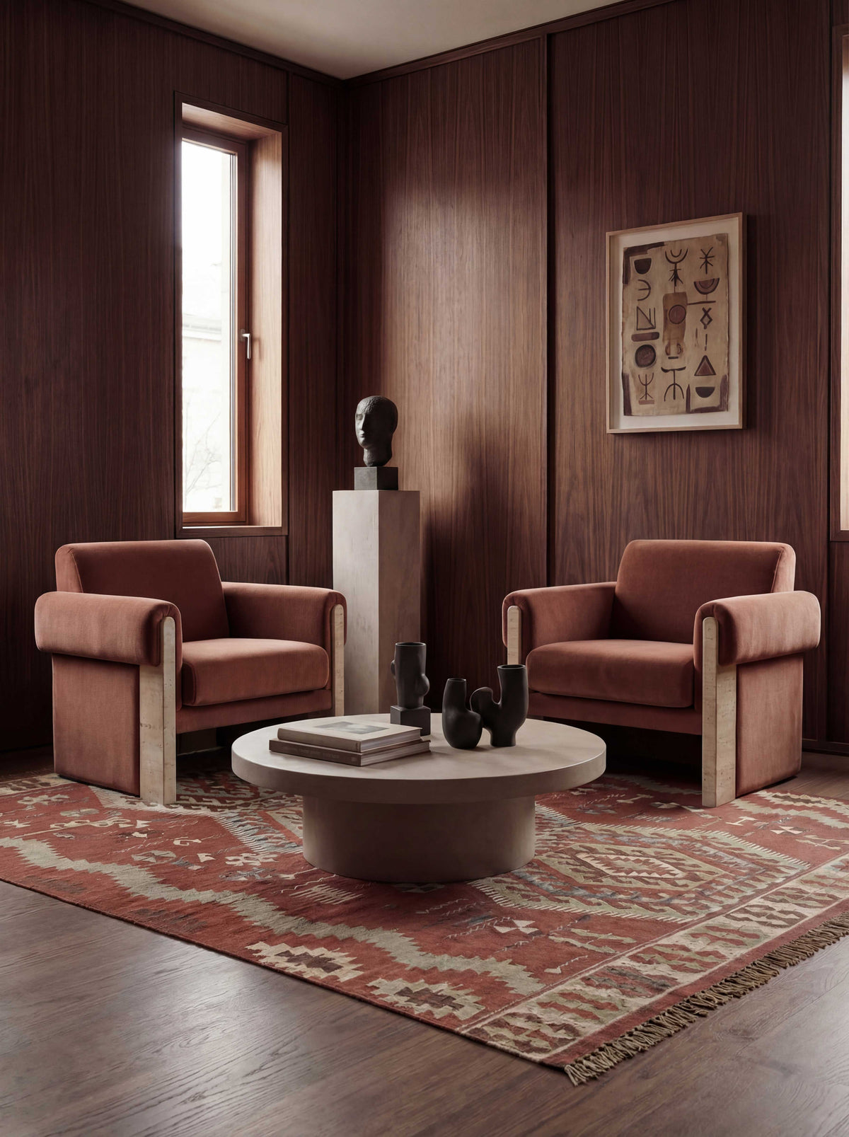 Asterlane Orange Oasis Green 9X12 Feet Dhurrie 100% Polyester for Living Room,Bedroom,Home