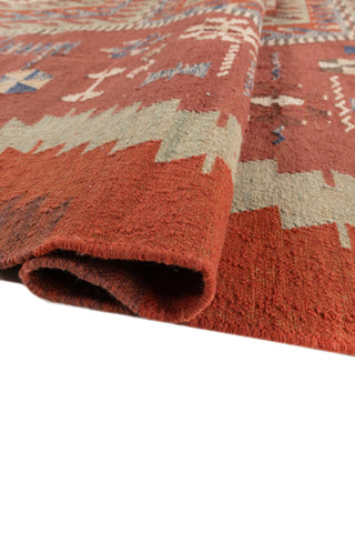 Asterlane Orange Oasis Green 9X12 Feet Dhurrie 100% Polyester for Living Room,Bedroom,Home