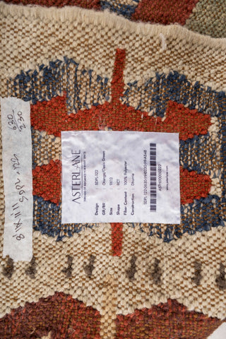 Asterlane Orange Oasis Green 9X12 Feet Dhurrie 100% Polyester for Living Room,Bedroom,Home