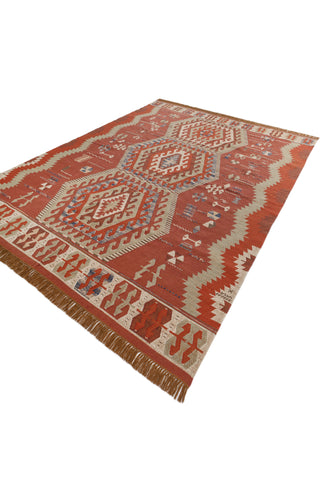 Asterlane Orange Oasis Green 9X12 Feet Dhurrie 100% Polyester for Living Room,Bedroom,Home