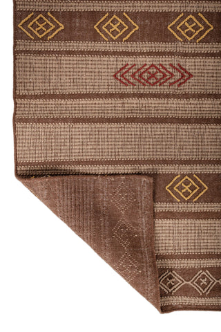 Asterlane Natural Brown Beige 4X5 Feet Dhurrie 100% Polyester for Living Room,Bedroom,Home