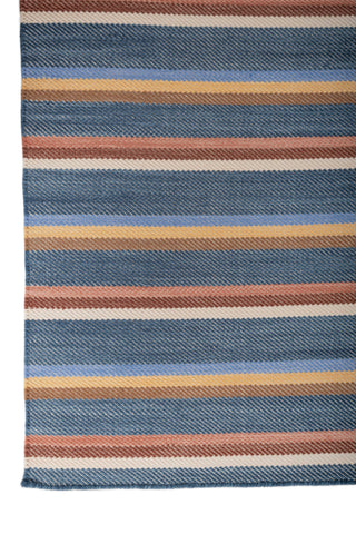 Asterlane Deep Navy Beige 5X7'6 Feet Dhurrie 100% Polyester for Living Room,Bedroom,Home