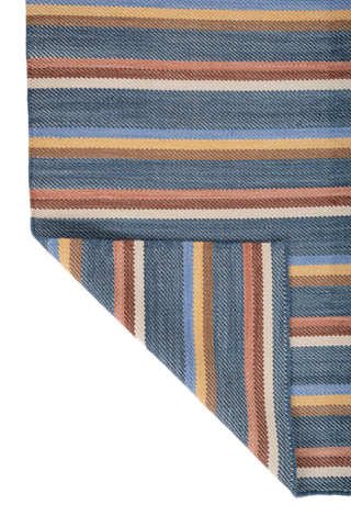 Asterlane Deep Navy Beige 5X7'6 Feet Dhurrie 100% Polyester for Living Room,Bedroom,Home