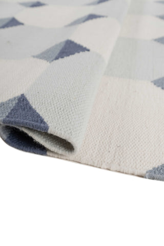 Asterlane Dark Night Blue White 5X8 Feet Dhurrie 100% Polyester for Living Room,Bedroom,Home