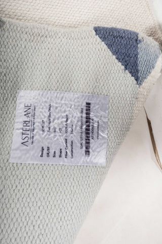 Asterlane Dark Night Blue White 5X8 Feet Dhurrie 100% Polyester for Living Room,Bedroom,Home