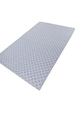 Asterlane Victoria Blue White 5X8 Feet Dhurrie 100% Polyester for Living Room,Bedroom,Home