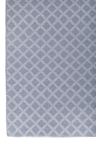 Asterlane Victoria Blue White 5X8 Feet Dhurrie 100% Polyester for Living Room,Bedroom,Home