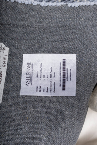 Asterlane Victoria Blue White 5X8 Feet Dhurrie 100% Polyester for Living Room,Bedroom,Home