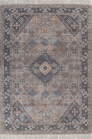 Asterlane Coral Essence Siam Blue 5X8 Feet Dhurrie 100% Reyon Chennile for Living Room,Bedroom,Home