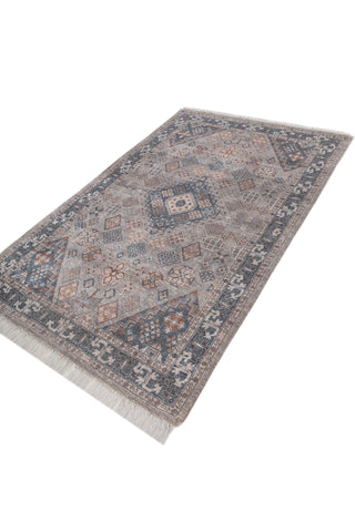 Asterlane Coral Essence Siam Blue 5X8 Feet Dhurrie 100% Reyon Chennile for Living Room,Bedroom,Home