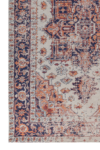 Asterlane Siam Blue Ribbon Red 5X7'6 Feet Dhurrie 100% Reyon Chennile for Living Room,Bedroom,Home