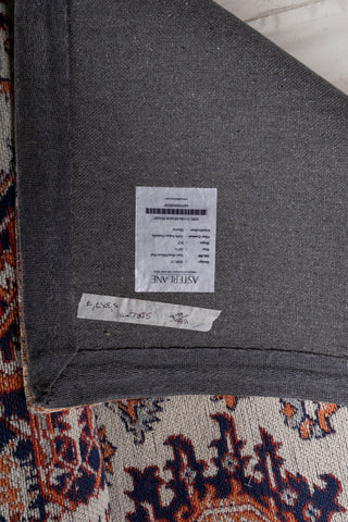 Asterlane Siam Blue Ribbon Red 5X7'6 Feet Dhurrie 100% Reyon Chennile for Living Room,Bedroom,Home