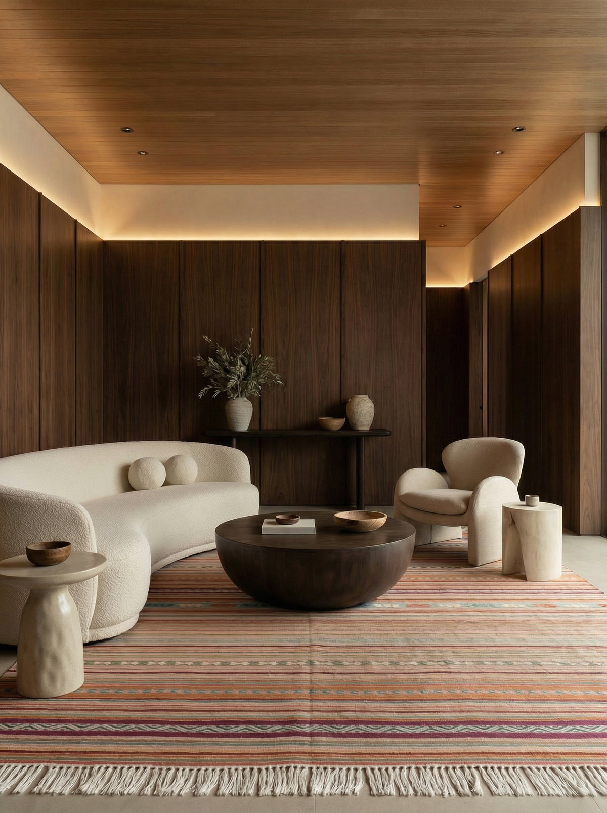 Asterlane Treetop Beige 5X8 Feet Dhurrie 100% Wool for Living Room,Bedroom,Home