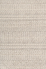 Asterlane Wisteria White 5X8'6 Feet Dhurrie 100% Wool for Living Room,Bedroom,Home