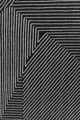 Asterlane Ebony White 5X8 Feet Dhurrie 70% Wool and 30% Polyester for Living Room,Bedroom,Home