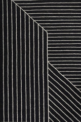 Asterlane Ebony White 5X8 Feet Dhurrie 70% Wool and 30% Polyester for Living Room,Bedroom,Home