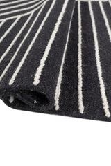 Asterlane Ebony White 5X8 Feet Dhurrie 70% Wool and 30% Polyester for Living Room,Bedroom,Home