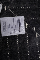 Asterlane Ebony White 5X8 Feet Dhurrie 70% Wool and 30% Polyester for Living Room,Bedroom,Home