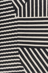 Asterlane Ebony White 5X8 Feet Dhurrie 60% Wool and 40% Polyester for Living Room,Bedroom,Home