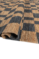 Asterlane Tan Ebony 8X10 Feet Dhurrie 100% Jute for Living Room,Bedroom,Home