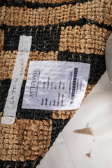 Asterlane Natural Ebony 5'6X7'6 Feet Dhurrie 100% Jute for Living Room,Bedroom,Home