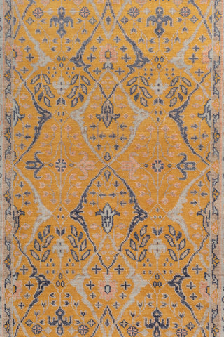 Asterlane Yellow flash Deep Navy 5X8 Feet Dhurrie 100% Wool for Living Room,Bedroom,Home