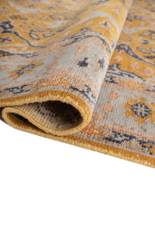 Asterlane Yellow flash Deep Navy 5X8 Feet Dhurrie 100% Wool for Living Room,Bedroom,Home