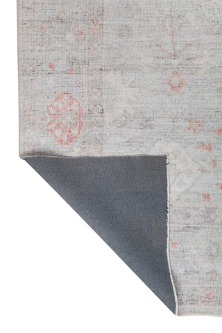 Velour Gray Polyester Dhurrie