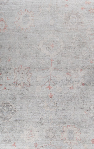 Velour Gray Polyester Dhurrie