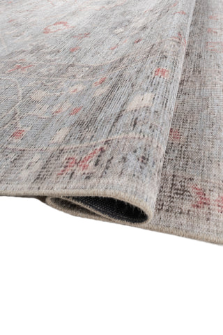 Velour Gray Polyester Dhurrie