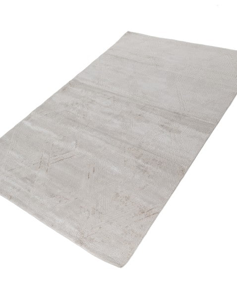 Geometric Diamond Undyed White Rug - 3