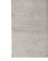Geometric Diamond Undyed White Rug - 4