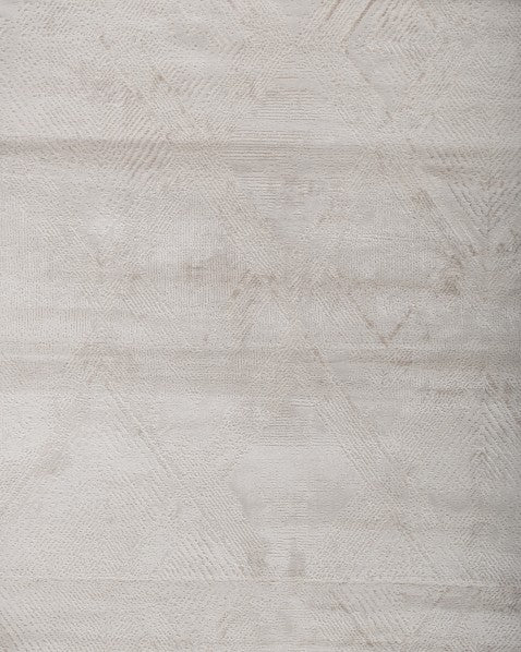 Geometric Diamond Undyed White Rug - 5