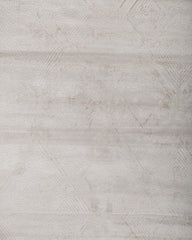 Geometric Diamond Undyed White Rug - 5