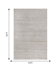 Geometric Diamond Undyed White Rug - 8