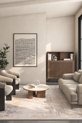 Asterlane Abstract Lemon & Beige Color Rug - Asterlane