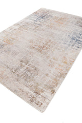 Patine Beige & Blue Polypropylene Rug