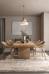 Soft Modern Rug | Natural Gray & Pearl Blue Carpet for Living Room, Bedroom, Dining Room 5X7.6 ft & 6.6X10 ft