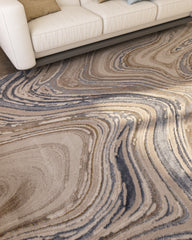 Asterlane  Modern Sky Blue & Marble Color Rug