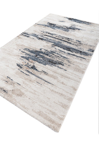 Aurem Ivory & Blue Polypropylene Rug
