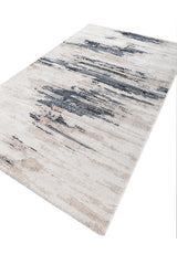 Aurem Ivory & Blue Polypropylene Rug
