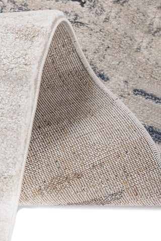 Aurem Ivory & Blue Polypropylene Rug