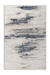 Asterlane Modern Creamy White & Light Blue Color Rug