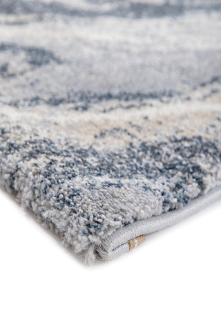 Selqar Blue & Ivory Polypropylene Rug