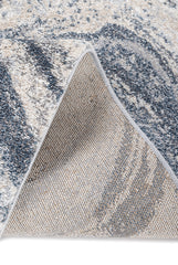 Selqar Blue & Ivory Polypropylene Rug