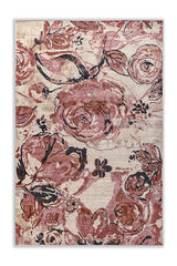 Zorine Pink & Beige Polypropylene Rug