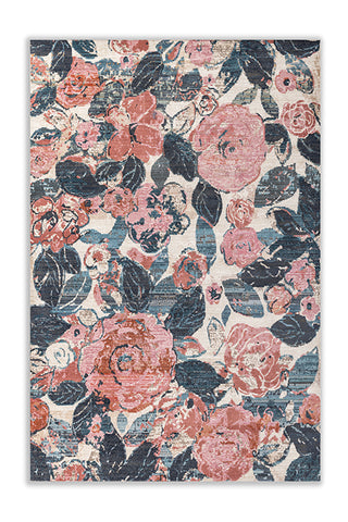 Virelia Rose & Ivory Polypropylene Rug