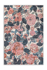 Asterlane Floral Lime Green & Rose Petal Color Rug